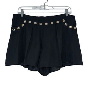 Bebe Black Beaded Mini Skort